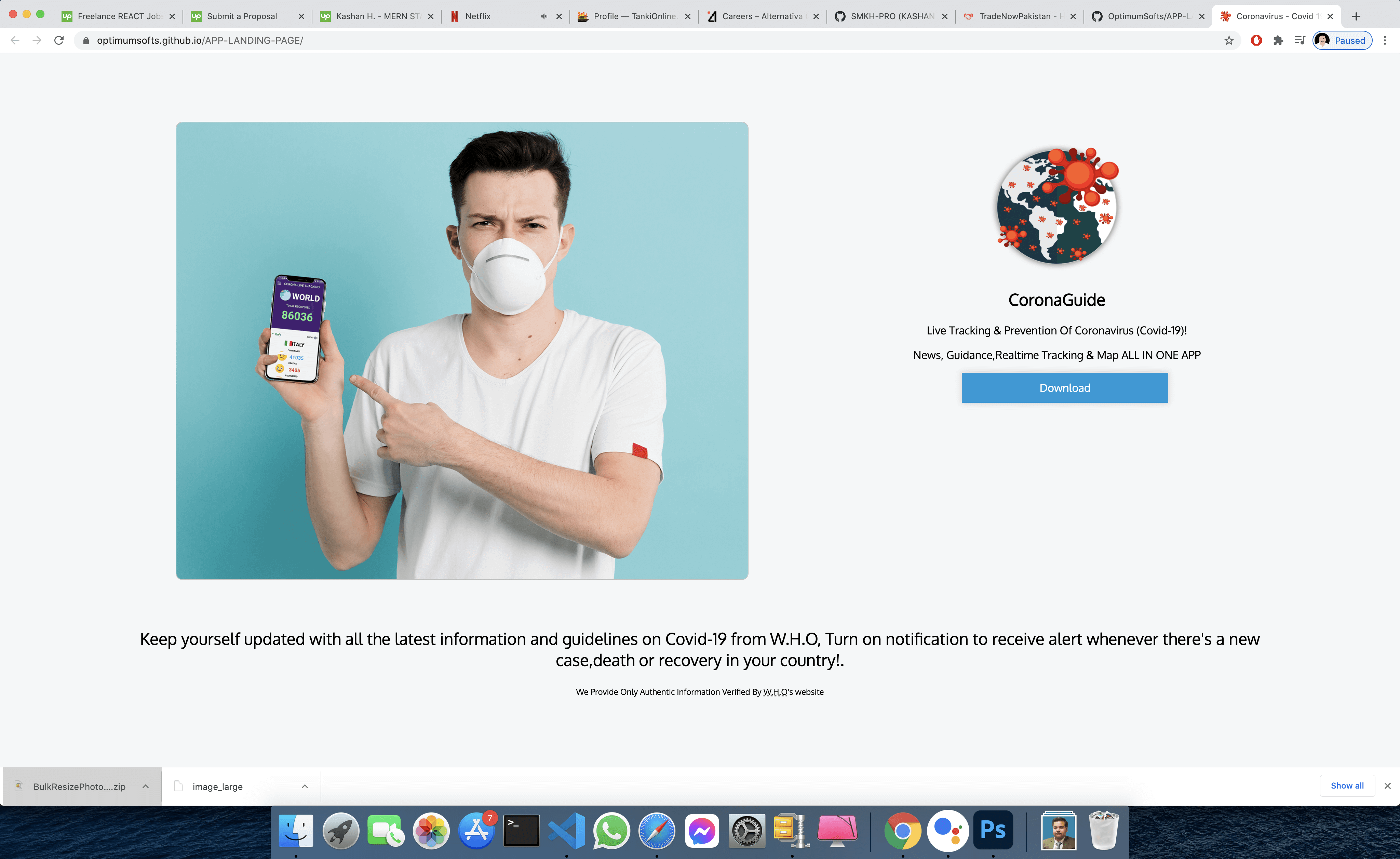 FIGHT GLOBAL VIRUS - A Website that helps people effected by pandemic